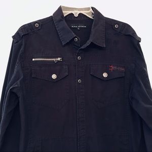 Affliction Black Premium Jacket / Shirt Coat Men